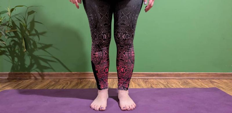 Training on correcting standing posture and proper weight distribution